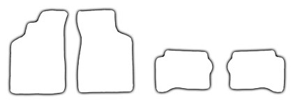 Das Schnittmuster für Fussmatten Mazda 323 BG_1989-1994