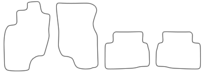 Das Schnittmuster für Fussmatten Hyundai Coupe_1996-2002