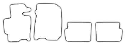 Das Schnittmuster für Fussmatten Mazda 323 F S_1998-2003