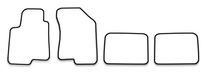 Das Schnittmuster für Fussmatten Hyundai Grandeur 4.Gen._2005
