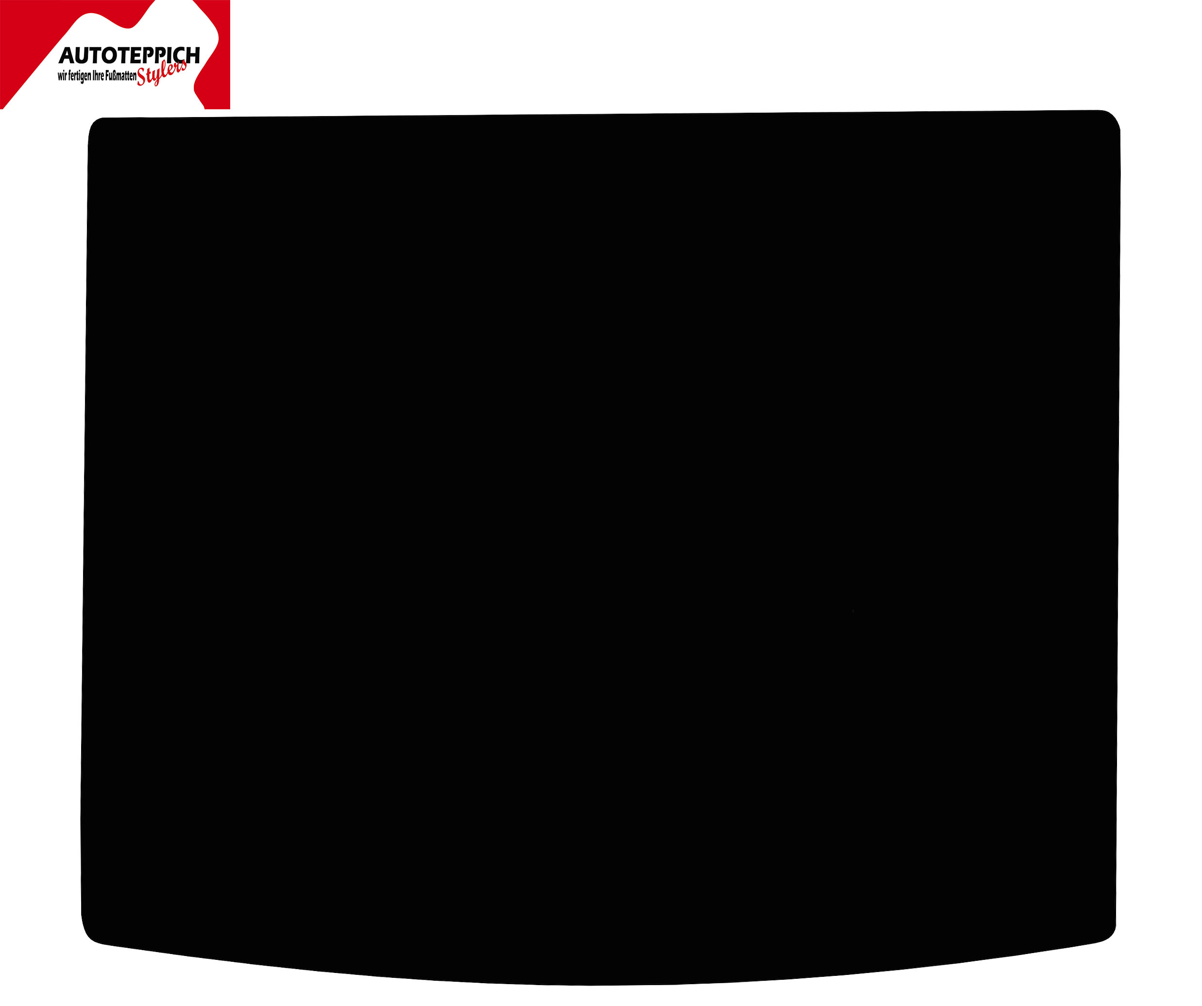 Eine Kofferraummatte in schwarz für Porsche