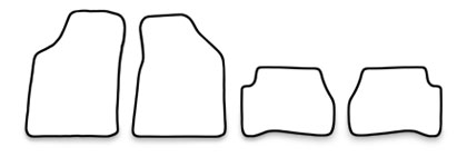Das Schnittmuster für Fussmatten Mazda 323 F_1998-2000