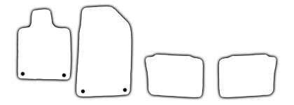 Das Schnittmuster für Fussmatten Hyundai ix55_2009-2011