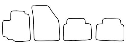 Das Schnittmuster für Fussmatten Suzuki Alto_2013bis