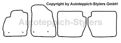 Das Schnittmuster für Fussmatten Mazda  2_2012-